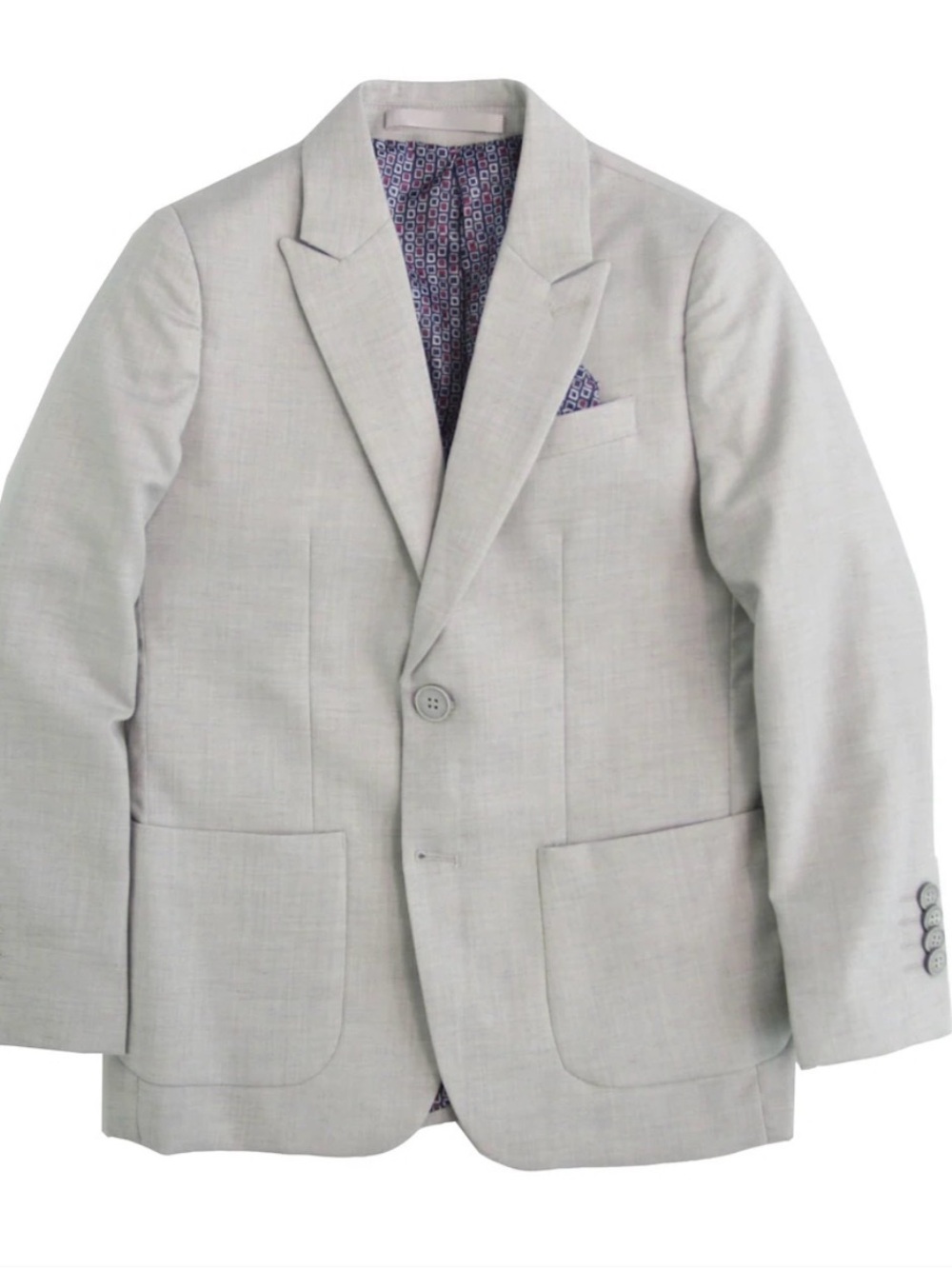 Boy’s Cloudcloth Grey Suit